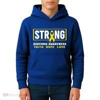 Sarcoma Cancer Awareness Gift Strong Sarcoma Awareness Gift Kids Hoodie thumb 4
