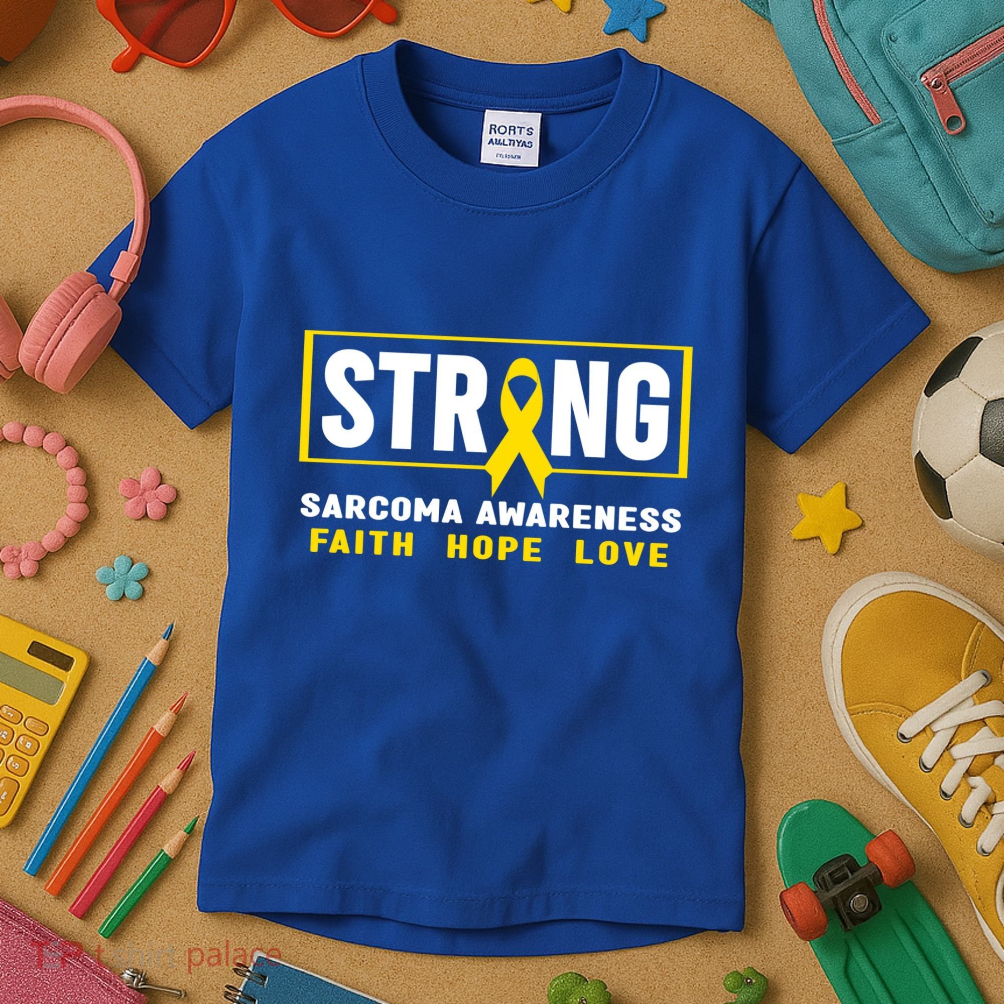 Sarcoma Cancer Awareness Gift Strong Sarcoma Awareness Gift Kids T-Shirt