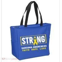 Sarcoma Cancer Awareness Gift Strong Sarcoma Awareness Gift Tote Bag thumb 2