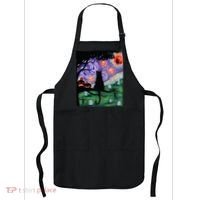 Spooky Cat Art Painting Halloween Apron thumb 0