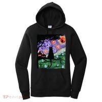 Spooky Cat Art Painting Halloween Women's Hoodie thumb 0