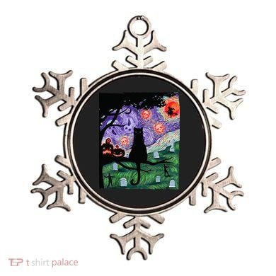 Spooky Cat Art Painting Halloween Ornament