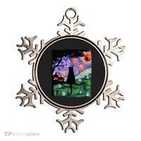 Spooky Cat Art Painting Halloween Ornament thumb 0