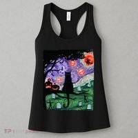 Spooky Cat Art Painting Halloween Women's Tank Top thumb 3