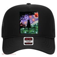 Spooky Cat Art Painting Halloween Hat thumb 0