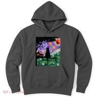 Spooky Cat Art Painting Halloween Hoodie thumb 0