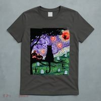 Spooky Cat Art Painting Halloween T-Shirt thumb 5