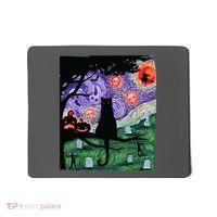 Spooky Cat Art Painting Halloween Mousepad thumb 0