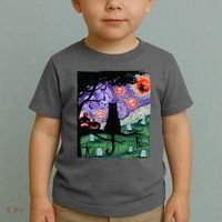 Spooky Cat Art Painting Halloween Toddler T-Shirt thumb 2