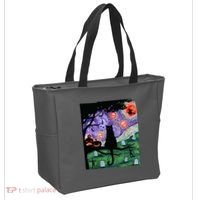 Spooky Cat Art Painting Halloween Tote Bag thumb 2