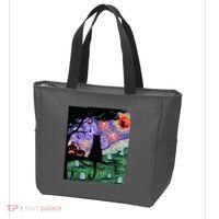 Spooky Cat Art Painting Halloween Tote Bag thumb 3
