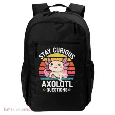 Stay Curious Axolotl Questions Backpack
