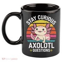 Stay Curious Axolotl Questions 11oz C Handle Ceramic Mug thumb 2