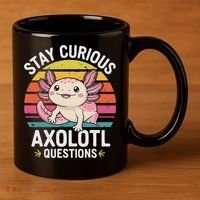 Stay Curious Axolotl Questions 11oz C Handle Ceramic Mug thumb 3