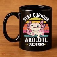 Stay Curious Axolotl Questions 11oz C Handle Ceramic Mug thumb 4
