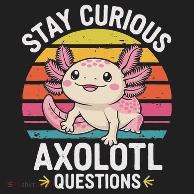 Stay Curious Axolotl Questions 11oz C Handle Ceramic Mug