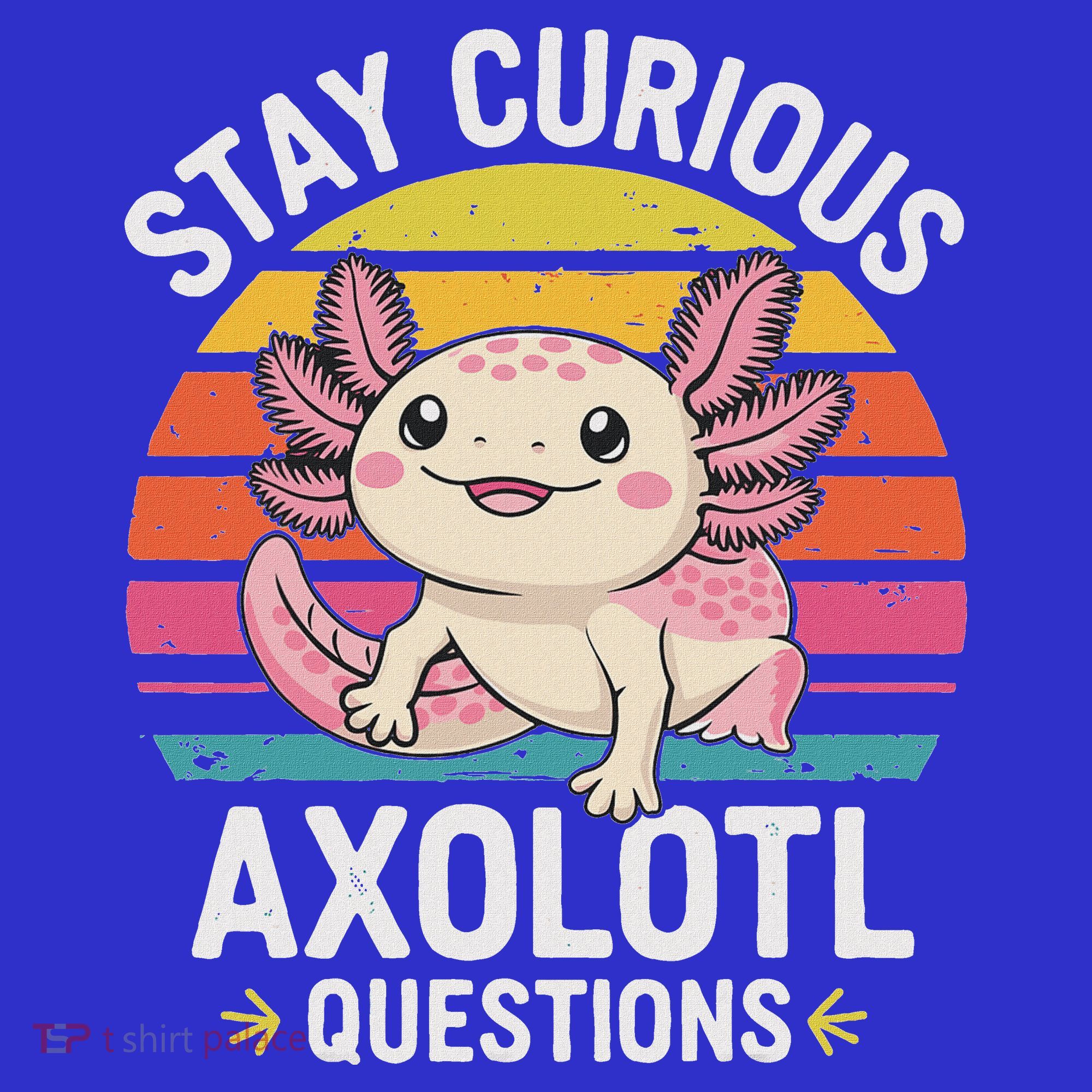 Stay Curious Axolotl Questions Hoodie