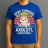 Stay Curious Axolotl Questions T-Shirt thumb 3