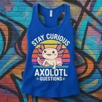Stay Curious Axolotl Questions Women's Tank Top thumb 3