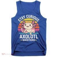 Stay Curious Axolotl Questions Tank Top thumb 0