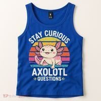 Stay Curious Axolotl Questions Tank Top thumb 2