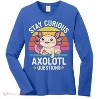 Stay Curious Axolotl Questions Women's Long Sleeve Shirt thumb 0