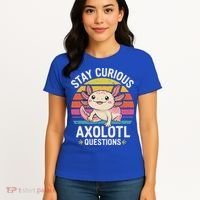 Stay Curious Axolotl Questions Women's T-Shirt thumb 4