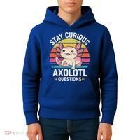 Stay Curious Axolotl Questions Kids Hoodie thumb 4