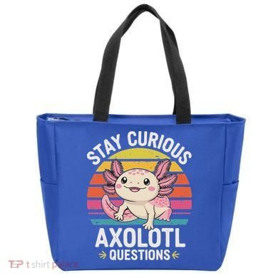 Stay Curious Axolotl Questions Tote Bag