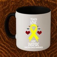 Sarcoma Cancer Awareness Teach Ribbon Love Hope Inspire Gift Coffee Mug thumb 2