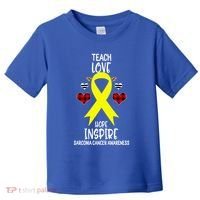 Sarcoma Cancer Awareness Teach Ribbon Love Hope Inspire Gift Toddler T-Shirt thumb 0