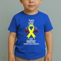 Sarcoma Cancer Awareness Teach Ribbon Love Hope Inspire Gift Toddler T-Shirt thumb 2