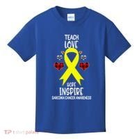 Sarcoma Cancer Awareness Teach Ribbon Love Hope Inspire Gift Kids T-Shirt thumb 0