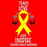 Sarcoma Cancer Awareness Teach Ribbon Love Hope Inspire Gift Santa Hat thumb 1