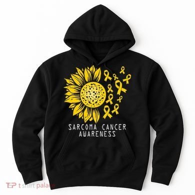 Sarcoma Cancer Awareness Sunflower Yellow Ribbon Sarcoma Hoodie