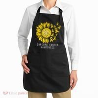 Sarcoma Cancer Awareness Sunflower Yellow Ribbon Sarcoma Apron thumb 2