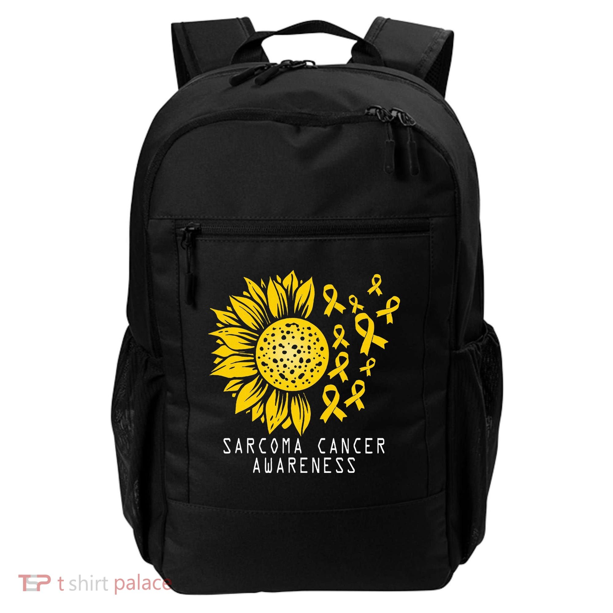 Sarcoma Cancer Awareness Sunflower Yellow Ribbon Sarcoma Backpack