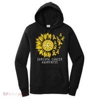 Sarcoma Cancer Awareness Sunflower Yellow Ribbon Sarcoma Women's Hoodie thumb 0