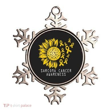 Sarcoma Cancer Awareness Sunflower Yellow Ribbon Sarcoma Ornament