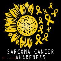 Sarcoma Cancer Awareness Sunflower Yellow Ribbon Sarcoma Baby Bodysuit thumb 2