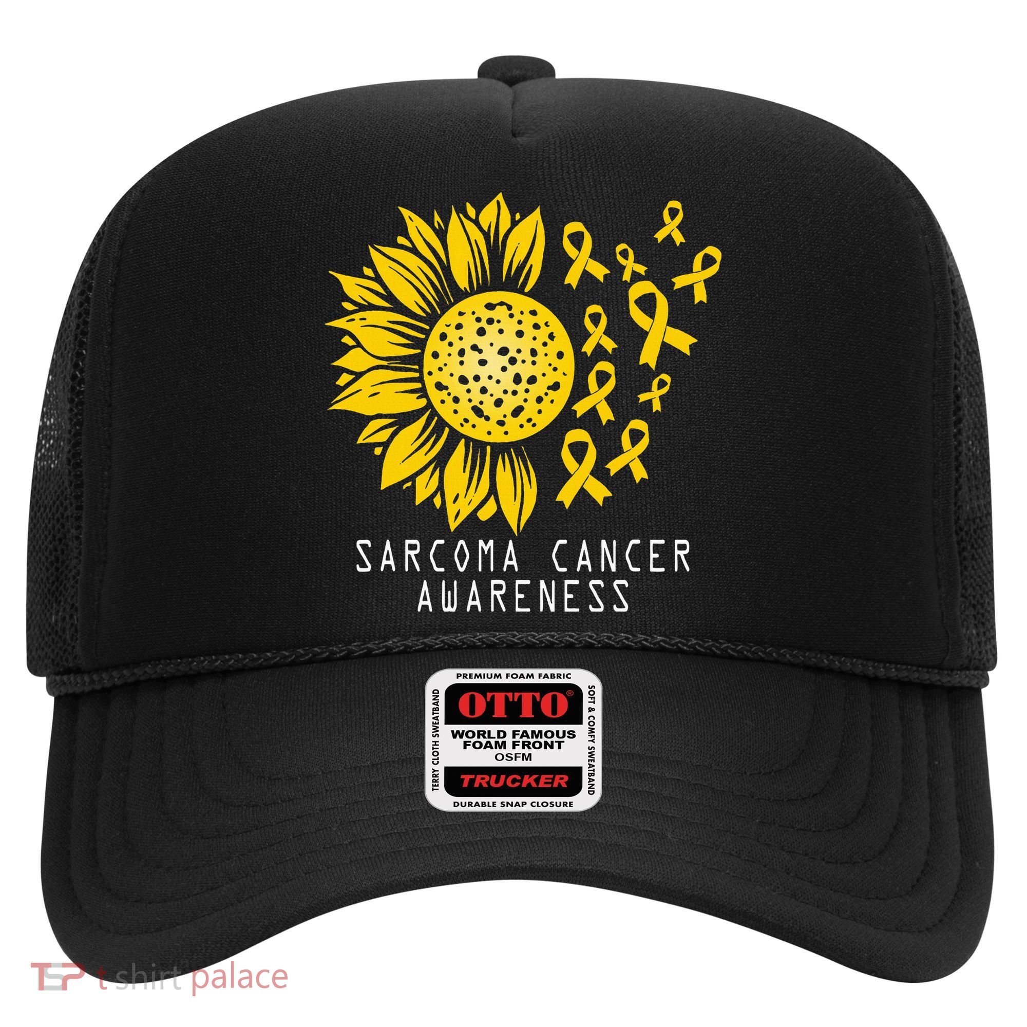 Sarcoma Cancer Awareness Sunflower Yellow Ribbon Sarcoma Hat