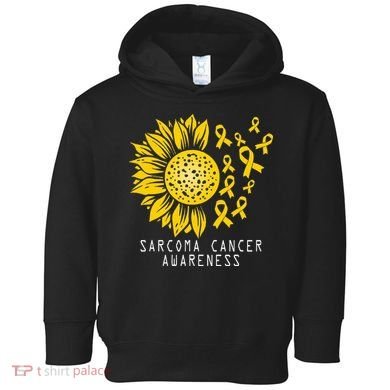 Sarcoma Cancer Awareness Sunflower Yellow Ribbon Sarcoma Toddler Hoodie