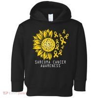 Sarcoma Cancer Awareness Sunflower Yellow Ribbon Sarcoma Toddler Hoodie thumb 0