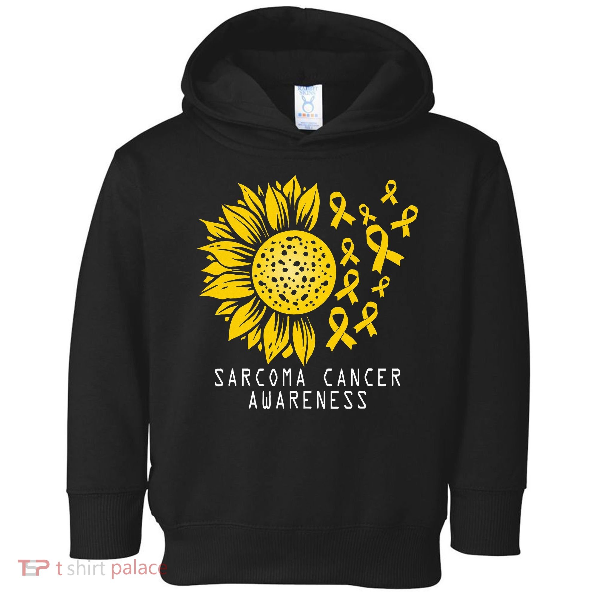 Sarcoma Cancer Awareness Sunflower Yellow Ribbon Sarcoma Toddler Hoodie
