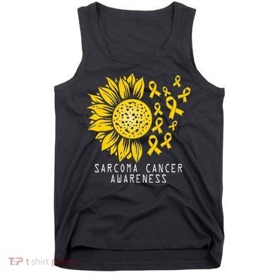 Sarcoma Cancer Awareness Sunflower Yellow Ribbon Sarcoma Tank Top