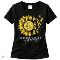 Sarcoma Cancer Awareness Sunflower Yellow Ribbon Sarcoma Women's T-Shirt thumb 0