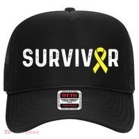 Sarcoma Cancer Awareness Yellow Ribbon Survivor Remission Gift Hat thumb 0