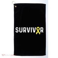 Sarcoma Cancer Awareness Yellow Ribbon Survivor Remission Gift Golf Towel thumb 0