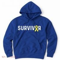 Sarcoma Cancer Awareness Yellow Ribbon Survivor Remission Gift Hoodie thumb 0