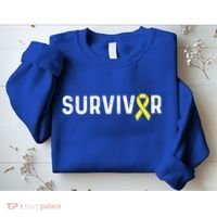 Sarcoma Cancer Awareness Yellow Ribbon Survivor Remission Gift Sweatshirt thumb 2